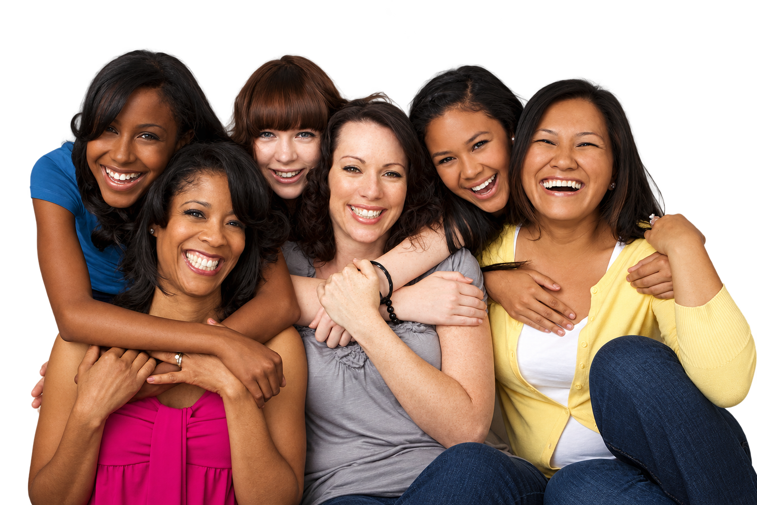 Group of smiling women